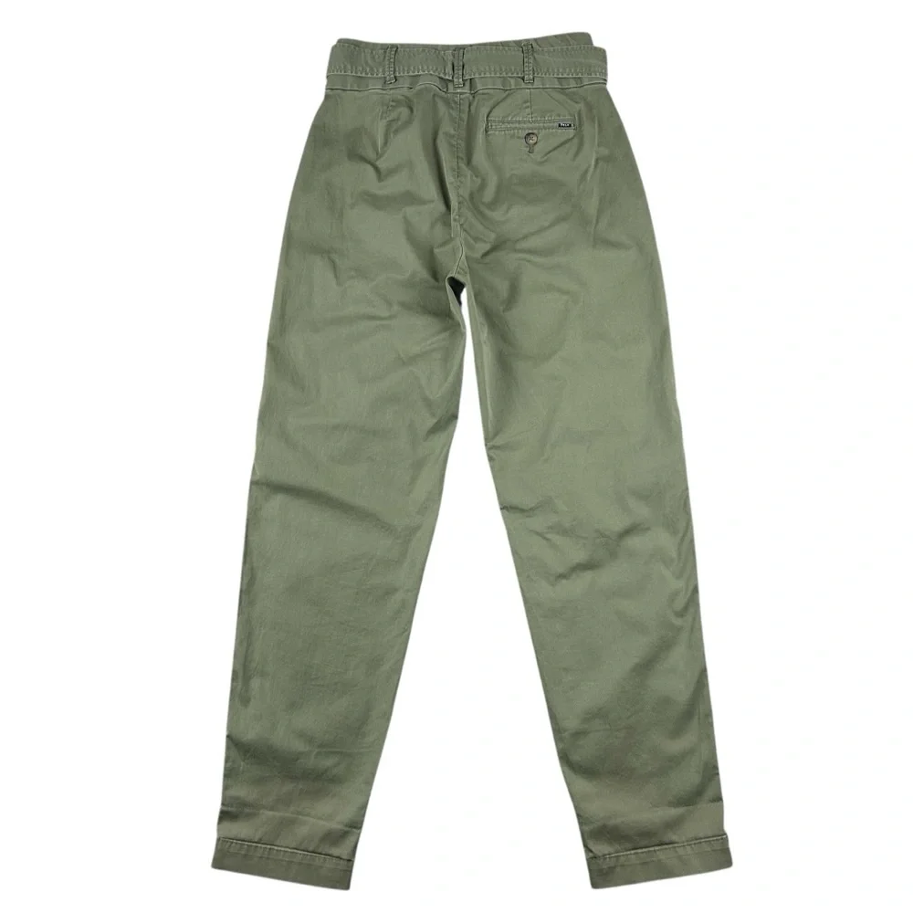 Polo Ralph Lauren Womens Belted Tapered Leg Pleated Pants Size 0 Green Preppy Gr - Picture 10 of 16